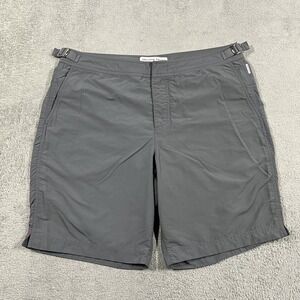 Orlebar Brown Shorts Mens 34 Gray OB Classic Dane Swim Trunks Lined Beach
